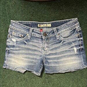 BKE Blue Jean Shorts Distressed Casual Style